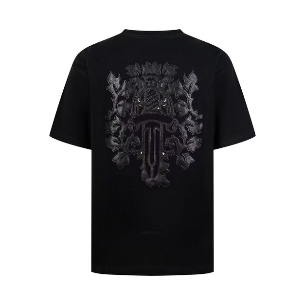 CHROME HEARTS 繡皮寶劍圖騰短袖 (黑)