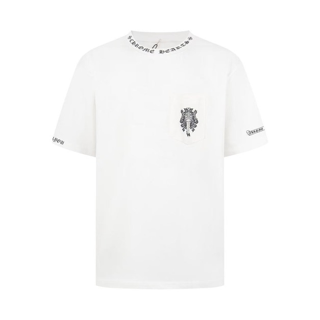 CHROME HEARTS 口袋寶劍印花短袖 (白)