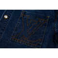 LOUIS VUITTON Monogram刺繡牛仔短袖襯衫_2