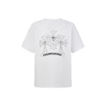 CHROME HEARTS 磨破十字架貼布刺繡短袖 (白)