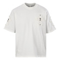 CHROME HEARTS 流蘇大貼佈十字架圓領短袖 (白)_1