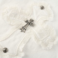 CHROME HEARTS 流蘇大貼佈十字架圓領短袖 (白)_2