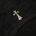 CHROME HEARTS 流蘇大貼佈十字架圓領短袖 (黑)_3