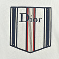 DIOR 條紋提花假口袋短袖 (白)_2