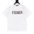 FENDI 串珠溶解字母刺繡短袖 (白)