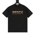 FENDI 串珠溶解字母刺繡短袖 (黑)