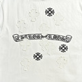 CHROME HEARTS 十字架燒花貼布刺繡短袖 (白)_2
