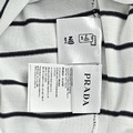 PRADA 標誌條紋針織Polo短袖 (白)_6