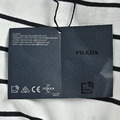 PRADA 標誌條紋針織Polo短袖 (白)_5