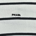 PRADA 標誌條紋針織Polo短袖 (白)_2