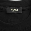 FENDI 重工雙F方塊刺繡短袖 (黑)_3