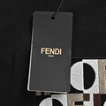 FENDI 重工雙F方塊刺繡短袖 (黑)_4