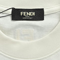 FENDI 重工雙F方塊刺繡短袖 (白)_3