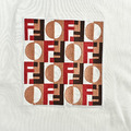 FENDI 重工雙F方塊刺繡短袖 (白)_2