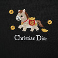 DIOR 馬年限定小馬刺繡短袖 (黑)_2