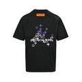 LOUIS VUITTON 漸層老花刺繡短袖 (黑)