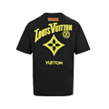 LOUIS VUITTON 前後字母logo編織刺繡短袖 (黑)