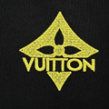 LOUIS VUITTON 前後字母logo編織刺繡短袖 (黑)_2