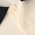 LOEWE 撞色翻領刺繡Logo短袖Polo衫 (米白)_3