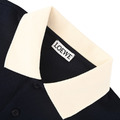 LOEWE 撞色翻領刺繡Logo短袖Polo衫 (黑)_3