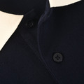 LOEWE 撞色翻領刺繡Logo短袖Polo衫 (黑)_4