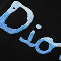 DIOR 漸層藍前後塗鴉刺繡短袖 (黑)_2