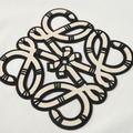 LOEWE 縫線皮革立體Logo短袖 (白)_2