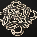 LOEWE 縫線皮革立體Logo短袖 (黑)_2