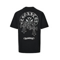 CHROME HEARTS 馬蹄三心十字架貼布刺繡短袖 (黑)
