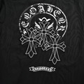 CHROME HEARTS 馬蹄三心十字架貼布刺繡短袖 (黑)_2