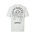 CHROME HEARTS 馬蹄三心十字架貼布刺繡短袖 (白)