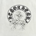 CHROME HEARTS 馬蹄三心十字架貼布刺繡短袖 (白)_2