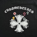 CHROME HEARTS 胸前紅標十字架貼布刺繡短袖 (黑)_2
