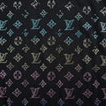 LOUIS VUITTON 漸層老花彩鑽針織短袖 (黑)_2