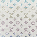 LOUIS VUITTON 漸層老花彩鑽針織短袖 (白)_2