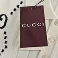 GUCCI 雙G針織毛衣Polo短袖 (白)_5