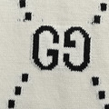 GUCCI 雙G針織毛衣Polo短袖 (白)_2