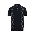 GUCCI 雙G針織毛衣Polo短袖 (黑)