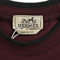 HERMES 口袋標誌刺繡短袖 (酒紅)_3