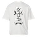 CHROME HEARTS 十字架貼布刺繡圓領短袖 (白)