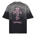 CHROME HEARTS 十字架貼布刺繡圓領短袖 (黑)