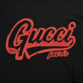 GUCCI 紅色字母印花短袖_2