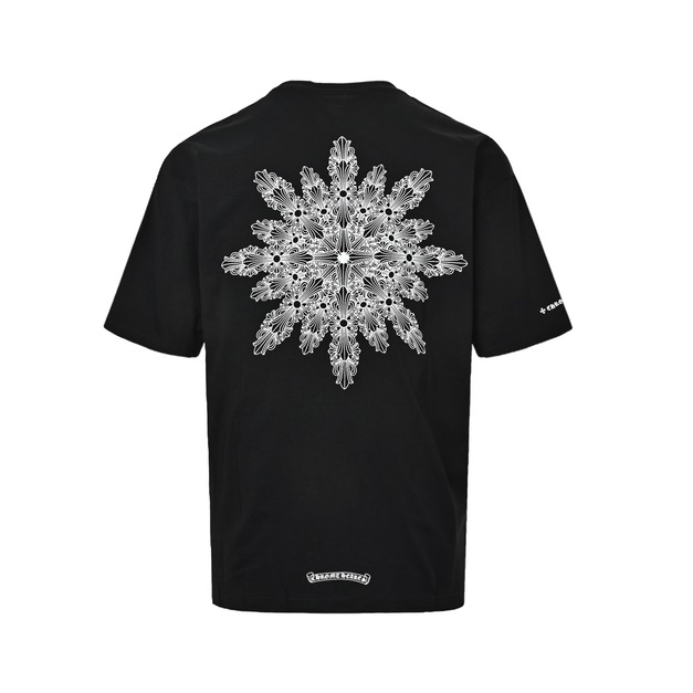 CHROME HEARTS 後背雪花十字短袖 (黑)