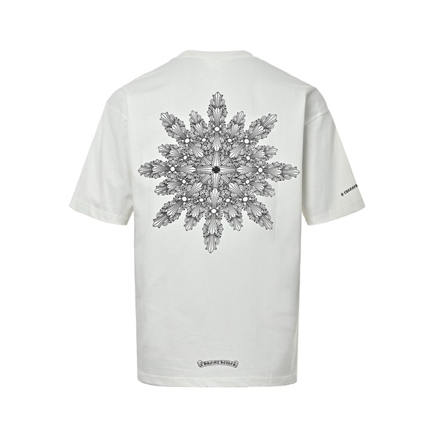 CHROME HEARTS 後背雪花十字短袖 (白)