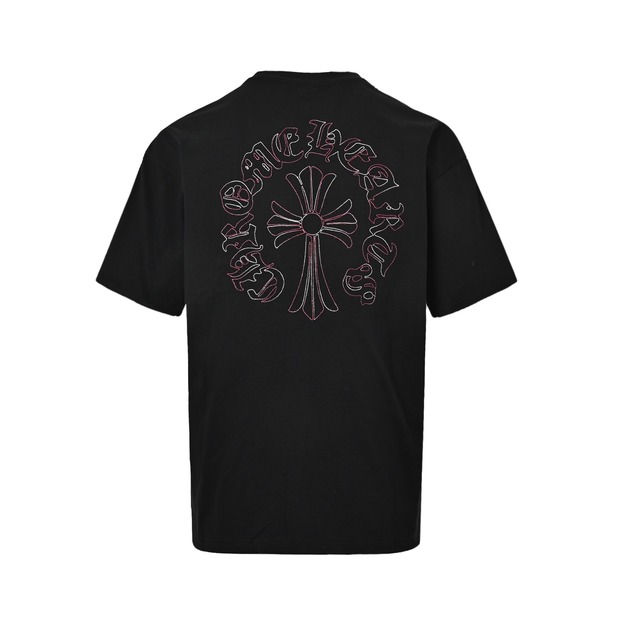 CHROME HEARTS 前後梵文刺繡短袖 (黑)