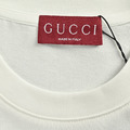 GUCCI 胸口字母徽章印花短袖 (白)_3