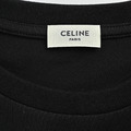 CELINE 凱旋門小標刺繡短袖 (黑)_3