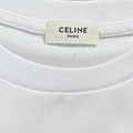 CELINE 凱旋門小標刺繡短袖 (白)_3