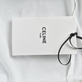 CELINE 凱旋門小標刺繡短袖 (白)_4