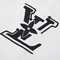 LOUIS VUITTON 前後字母Logo刺繡短袖 (白)_3